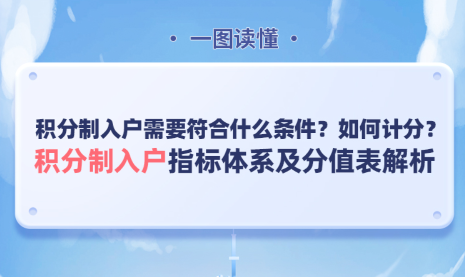 【一圖讀懂】《廣州市積分制入戶管理辦法》積分制入戶指標體系及分值表解析
