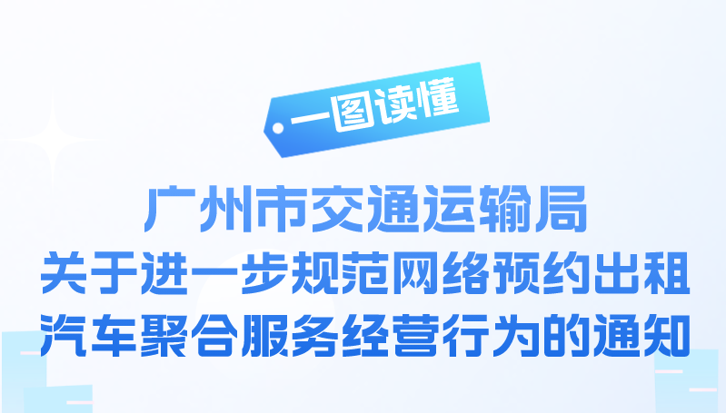 【一圖讀懂】《廣州市交通運輸局關于進一步規范網絡預約出租汽車聚合服務經營行為的通知》的解讀