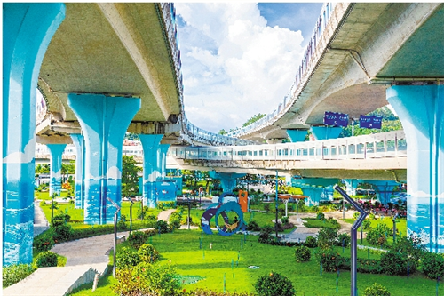 明珠灣大橋橋下公園落成